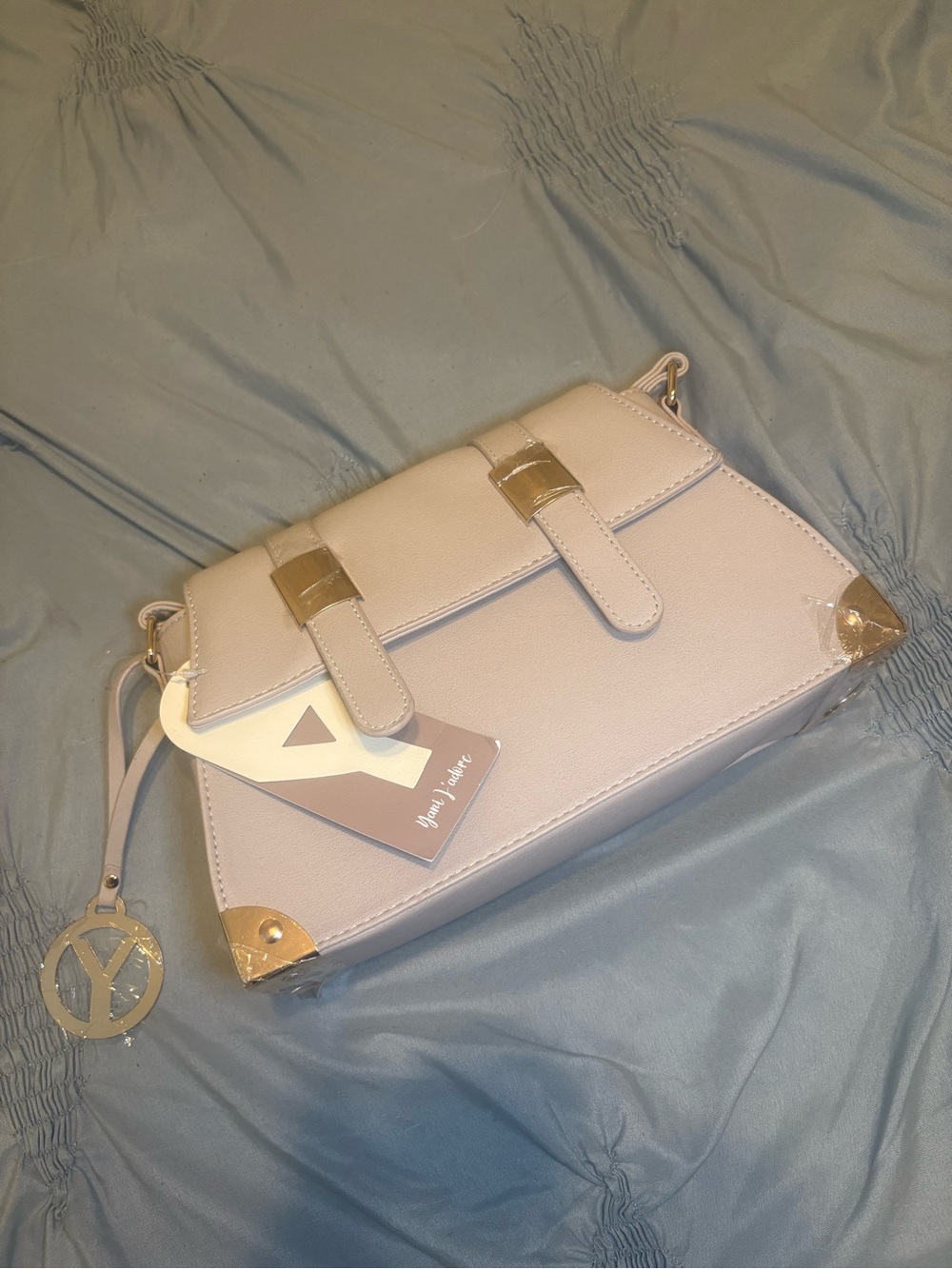 Chic Structured Crossbody Bag in Nude Color - Brand Yani L’adore